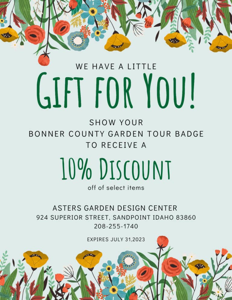 Get Your Tickets for the 2023 Garden Tour, July 8 Bonner County